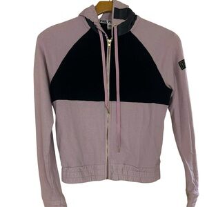 🛍️🌿Pink Victoria's Secret Black and Pink Women's Hoodie size XS